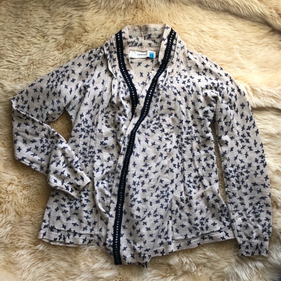 Anthropologie sparrow flying bird wool cardigan s - Picture 2 of 5